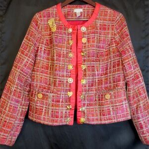 Tweed Blazer Gold Detail Statement Jacket Parisian Style |House of Aybar Glamour